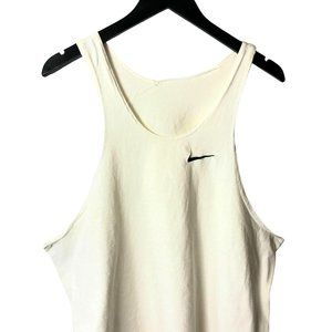 Nike Tank Top Vintage White Extra Large XL Minimal Solid Sleeveless Adult Unisex